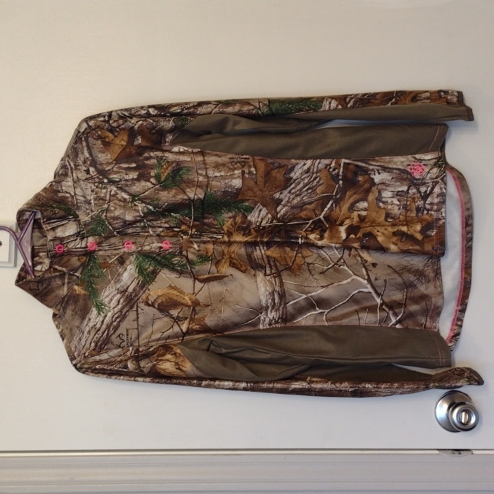 Game Winner Real Tree Felted Lightweight Fleece Camo Top size Small